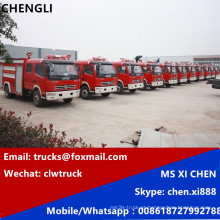 Dongfeng Dlk 4x2 LHD água tanque bombeiro caminhão
